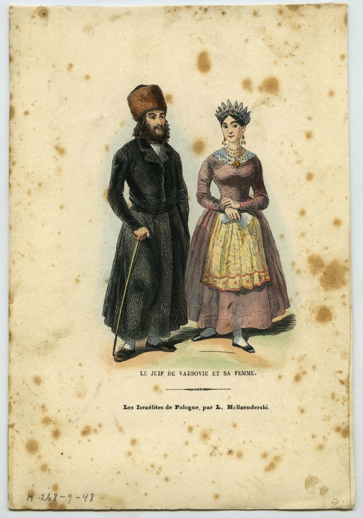 7 Een chassied in Warschau en zijn vrouw. Artiest: Léon Hollaenderski.