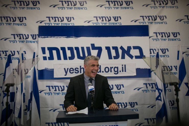 Yair Lapid de leider van Yesh Atid, wordt minister van Financiën. Foto: The Israel Project. 