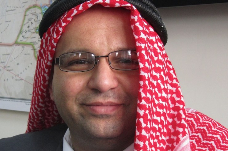 Mudar Zahran : een Palestijnse Jordaniër die als banneling in Londen woont. Foto: © Alfred Muller