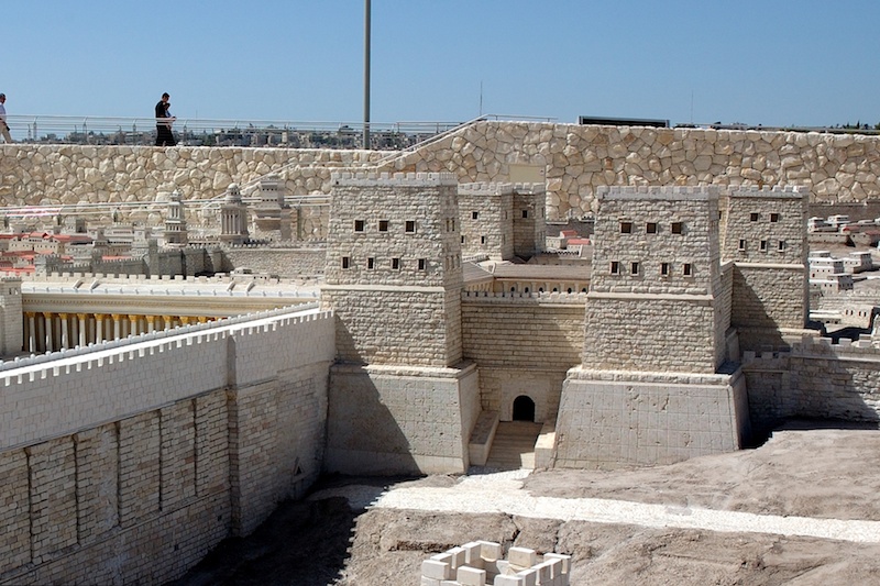 Model van de Antoniaburcht bij het Israël Museum in Jeruzalem. Foto: © Alfred Muller