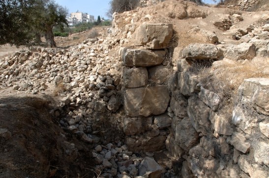 De muur die de verspieders mogelijk hebben gezien. 