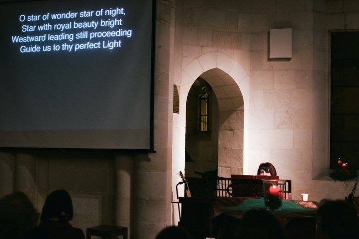 Liz Kopp in Christ Church. 