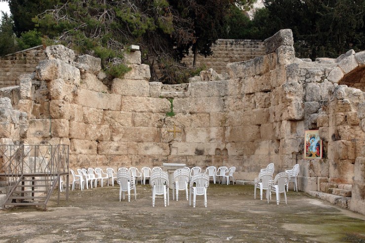 Restanten van de kruisvaardersbasiliek.