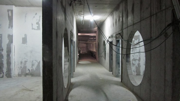 Verdieping min 8: de plaats voor archeologische schatten. 