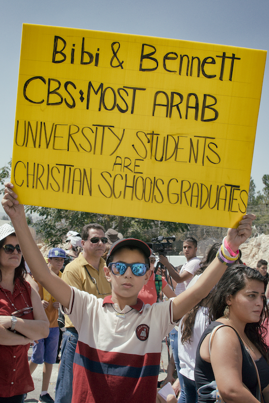 Demonstration Christian Schools in front of PM Office