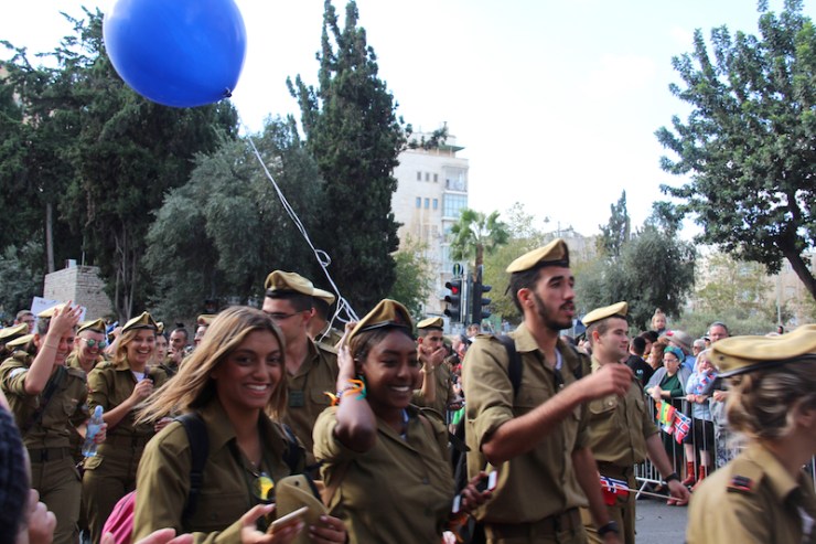 Jerusalem-marsj 10.10.2017 soldater (H.N.)