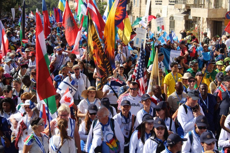 Jerusalem-marsjen 2018, folk (Heljä Norberg)