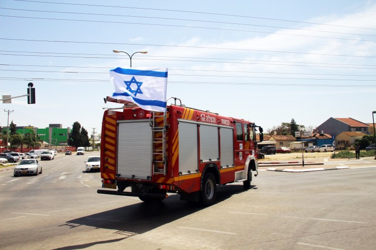 UDF 11 Raketter fra Gaza 5.5.2019 Askalon brannbil (V.N.)